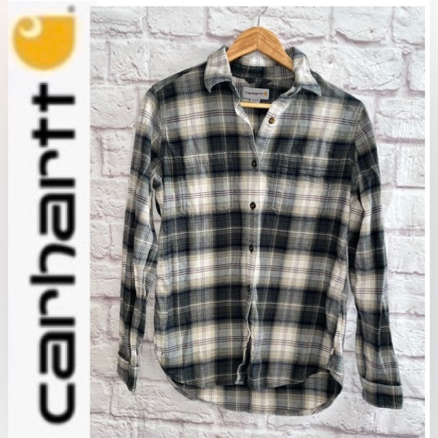 Carhartt Plaid Button Down Shirt Sz M